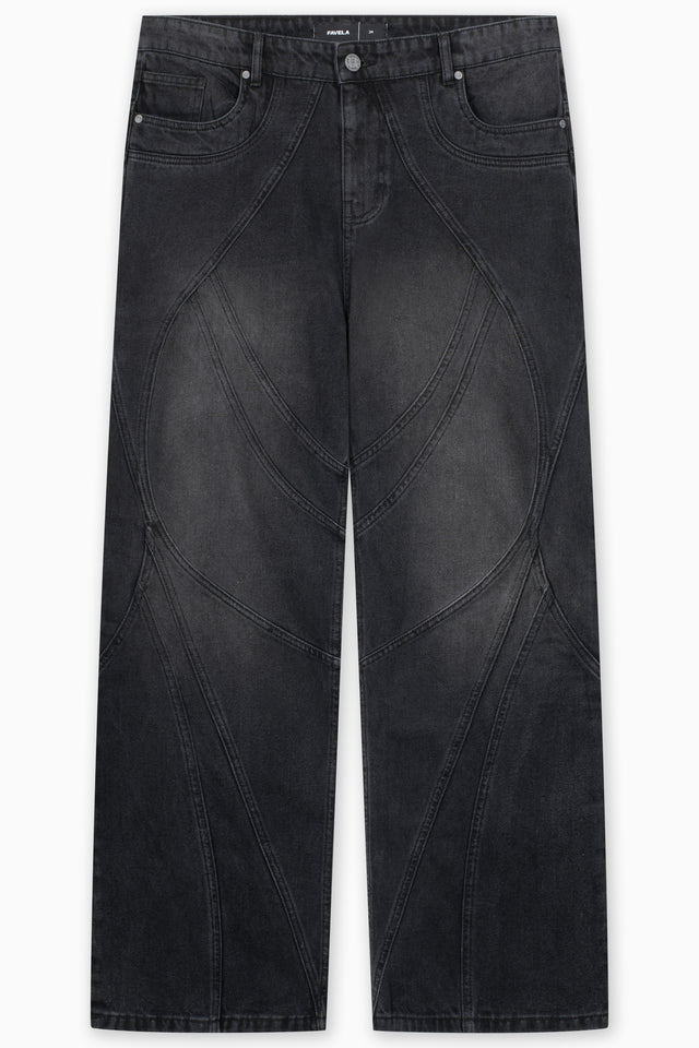 FLARED BLACK WASHED DENIM
